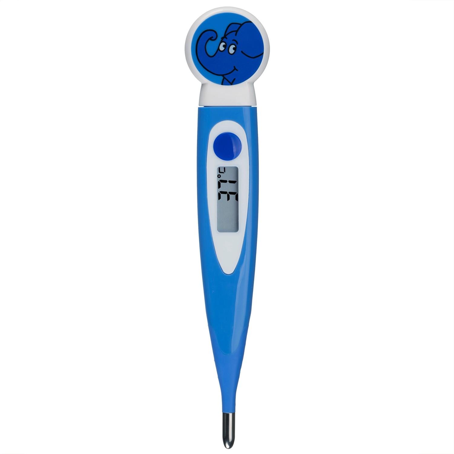 DieMaus Fieberthermometer Digital für Kinder Elefant-Motiv Blau