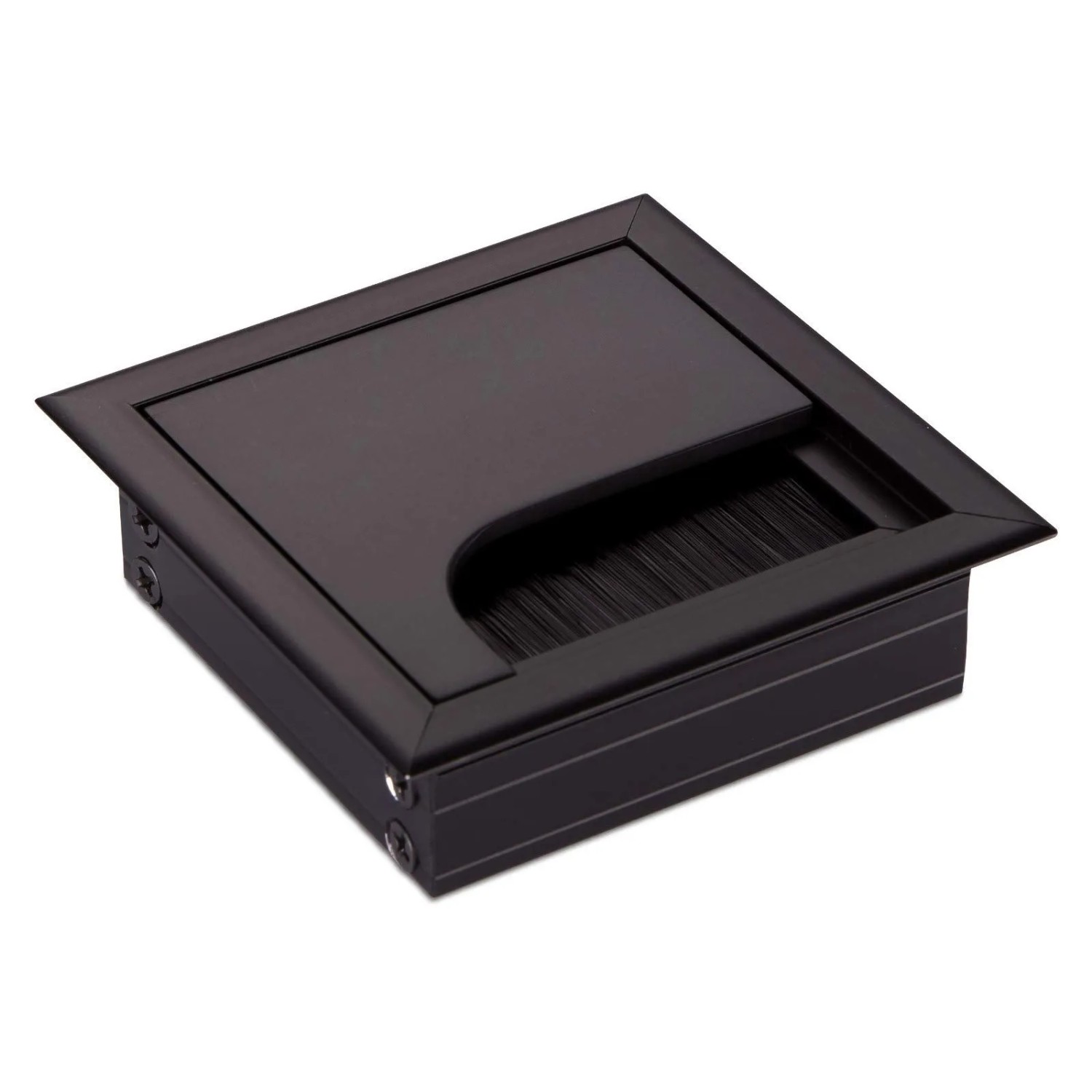 SOTECH CAVO Kabeldurchlass Kabeldose Eckig 80 x 80 mm Schwarz Eloxiert