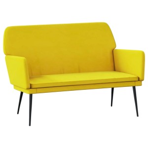 vidaXL Sitzbank Gelb 108x79x79 cm Samt 351388