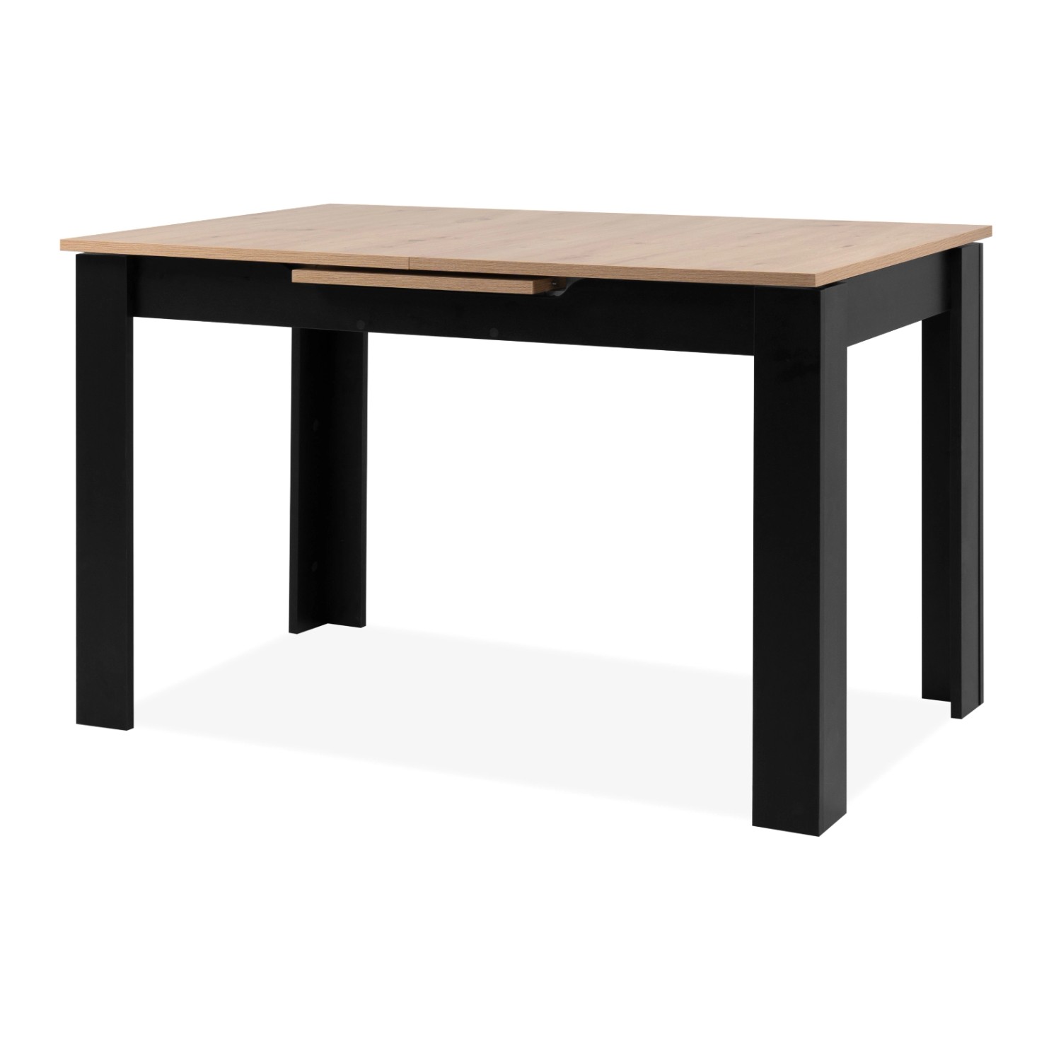 Furn.Design Esstisch Eiche Schwarz 125 - 165 cm Ausziehbar Finham günstig online kaufen