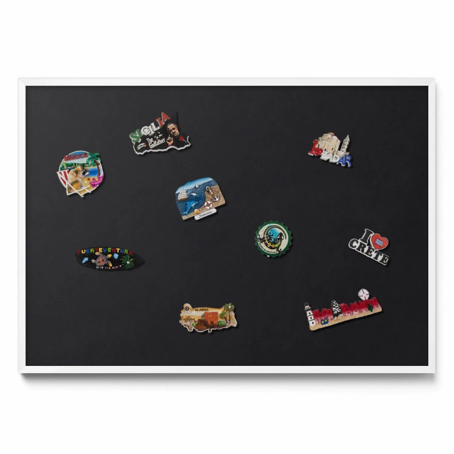 Tulup Magnettafel Dekoratives Magnetboard aus Metall Farbe Schwarz 100x70 c günstig online kaufen