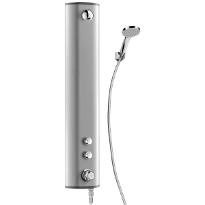 Delabie SECURITHERM Selbstschluss-Duschelement Thermostat Alunox-Matt.
