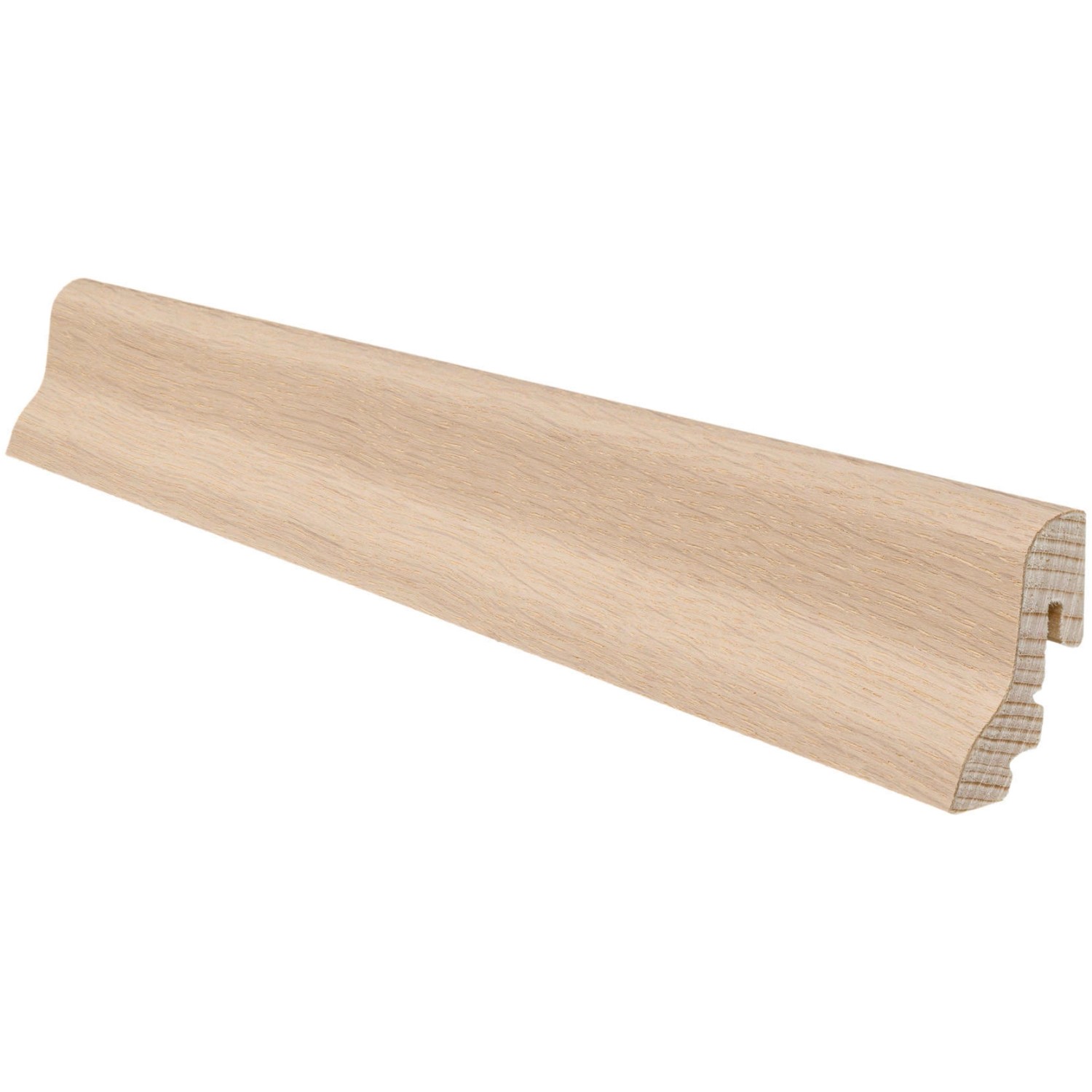 Sockelleiste Eiche Weiß versiegelt 39 mm x 19 mm x Länge 2500 mm