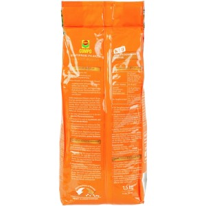 Compo Mediterrane Pflanzen Langzeit-Dünger 1,5kg im orangefarbenen Beutel. Für mediterrane Pflanzen.