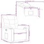 vidaXL Relaxsessel mit Aufstehhilfe Elektrisch Dunkelgrau Stoff 3206664_17