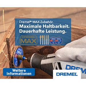 Dremel SC456DM Metall-Trennscheibe im Einsatz mit Miniaturwerkzeug. Zubehör für präzise Trennarbeiten.