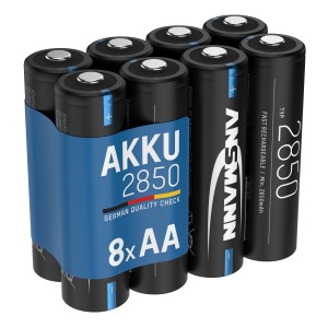 ANSMANN Akku Mignon AA Min 2.650 MAH 1,2V 8 Stück Hohe Kapazität