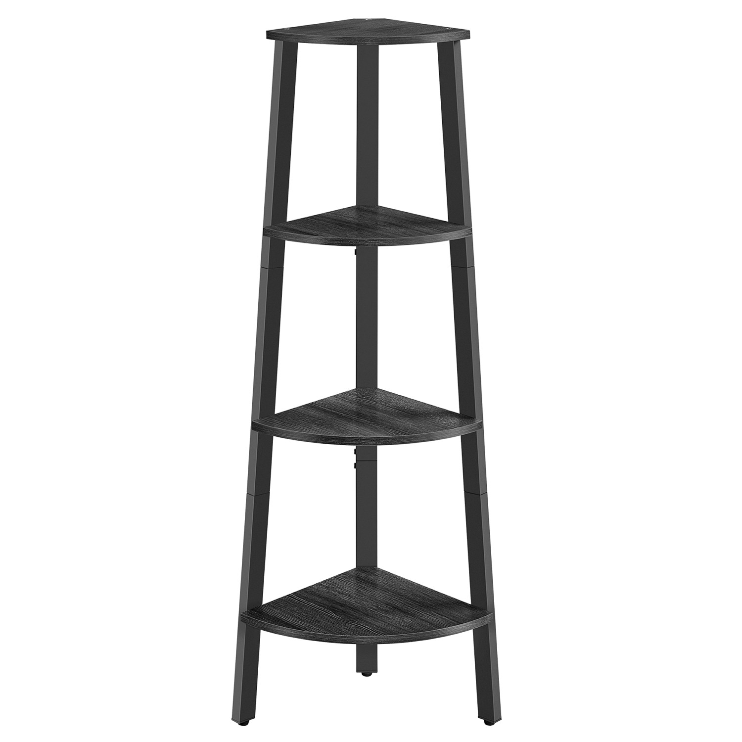 Vasagle Eckregal 4 Ebenen 33,4 cm x 33,4 cm x 124,5 Grau-Schwarz günstig online kaufen