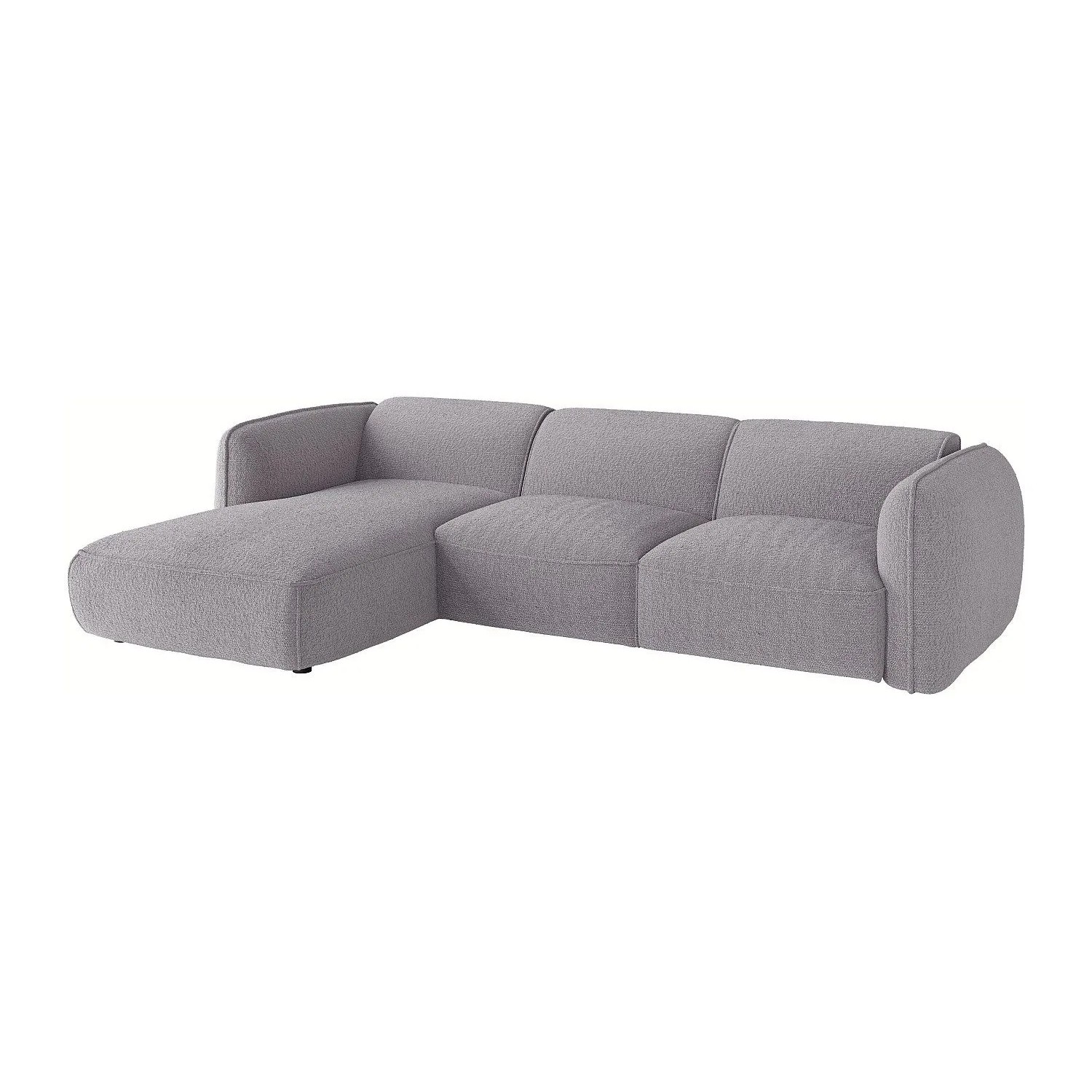 Vente-unique Sofa Ohne Schlafmöglichkeit Camilio Hellgrau 272 cm