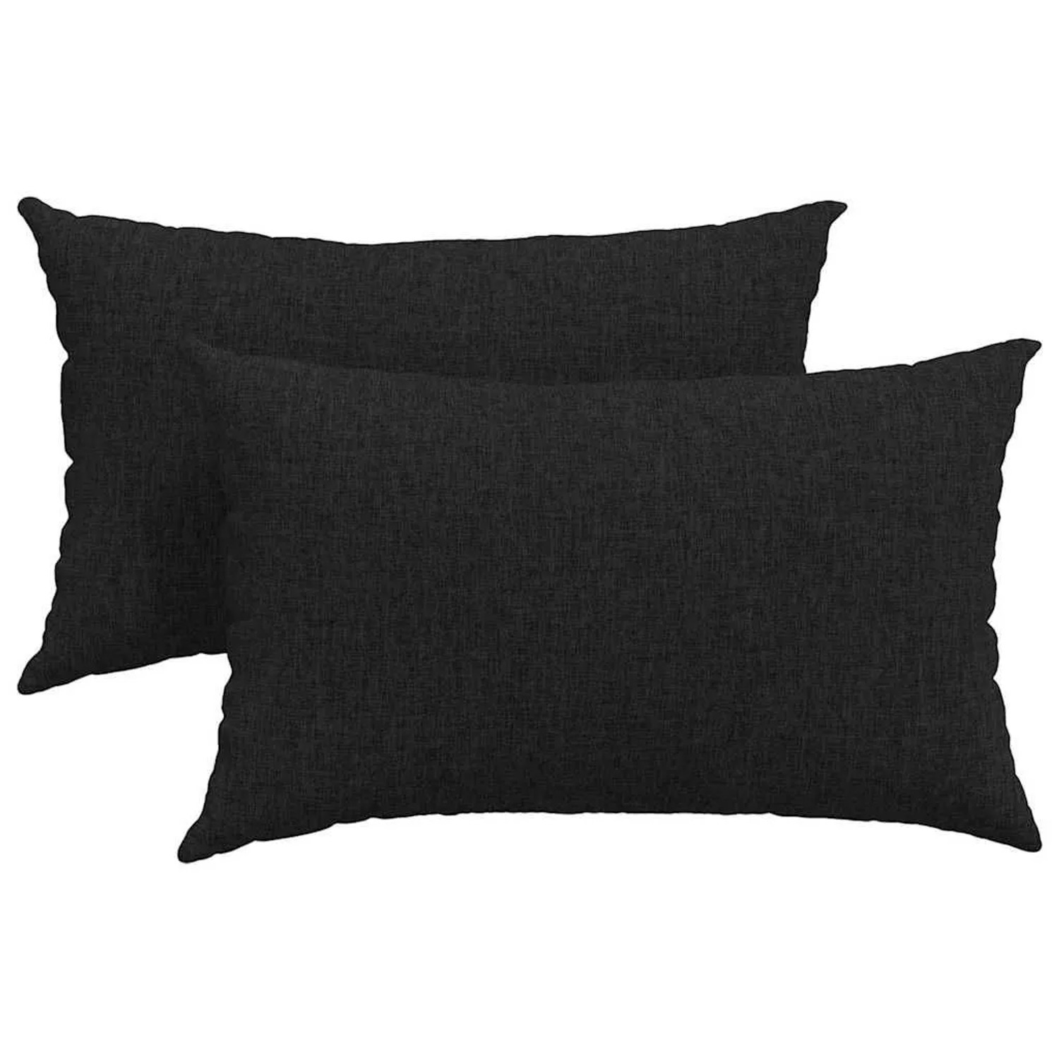 vidaXL Sofakissen 2 Stück Schwarz 50 x 30 cm Stoff 42013612