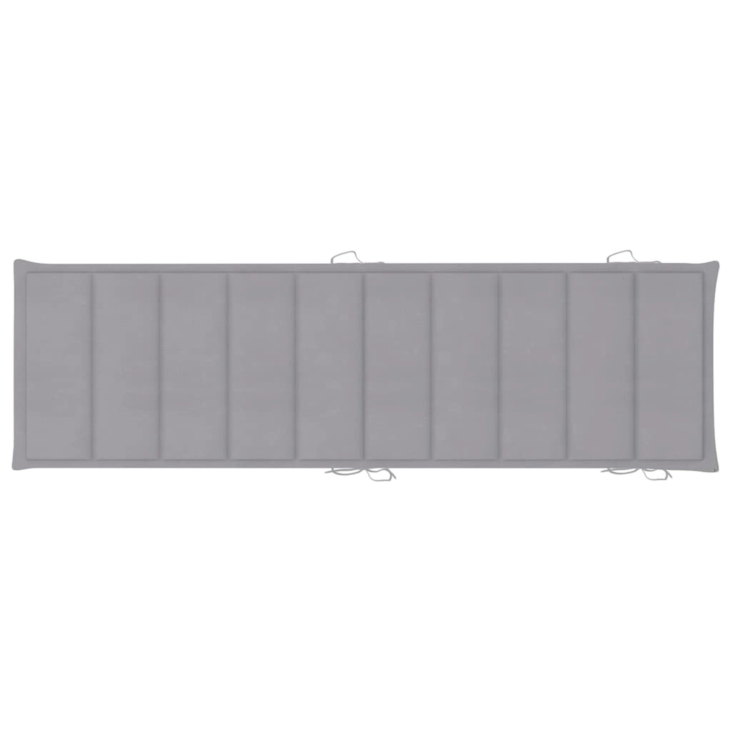 Graue Polsterauflage für VidaXL Sonnenliege, Stoffbezug, bequeme Liegefläche.