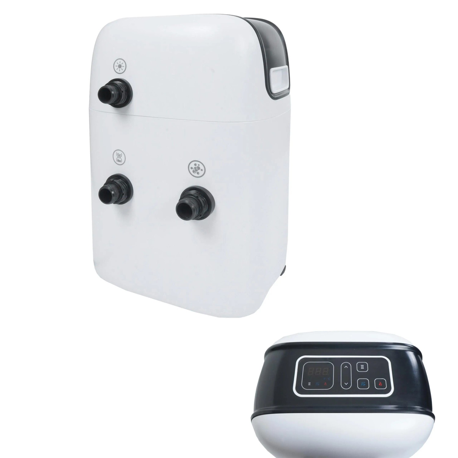 MCW Pumpe für Whirlpool N97 mit Heizfunktion und digitalem Bedienfeld, 52x35x23cm.
