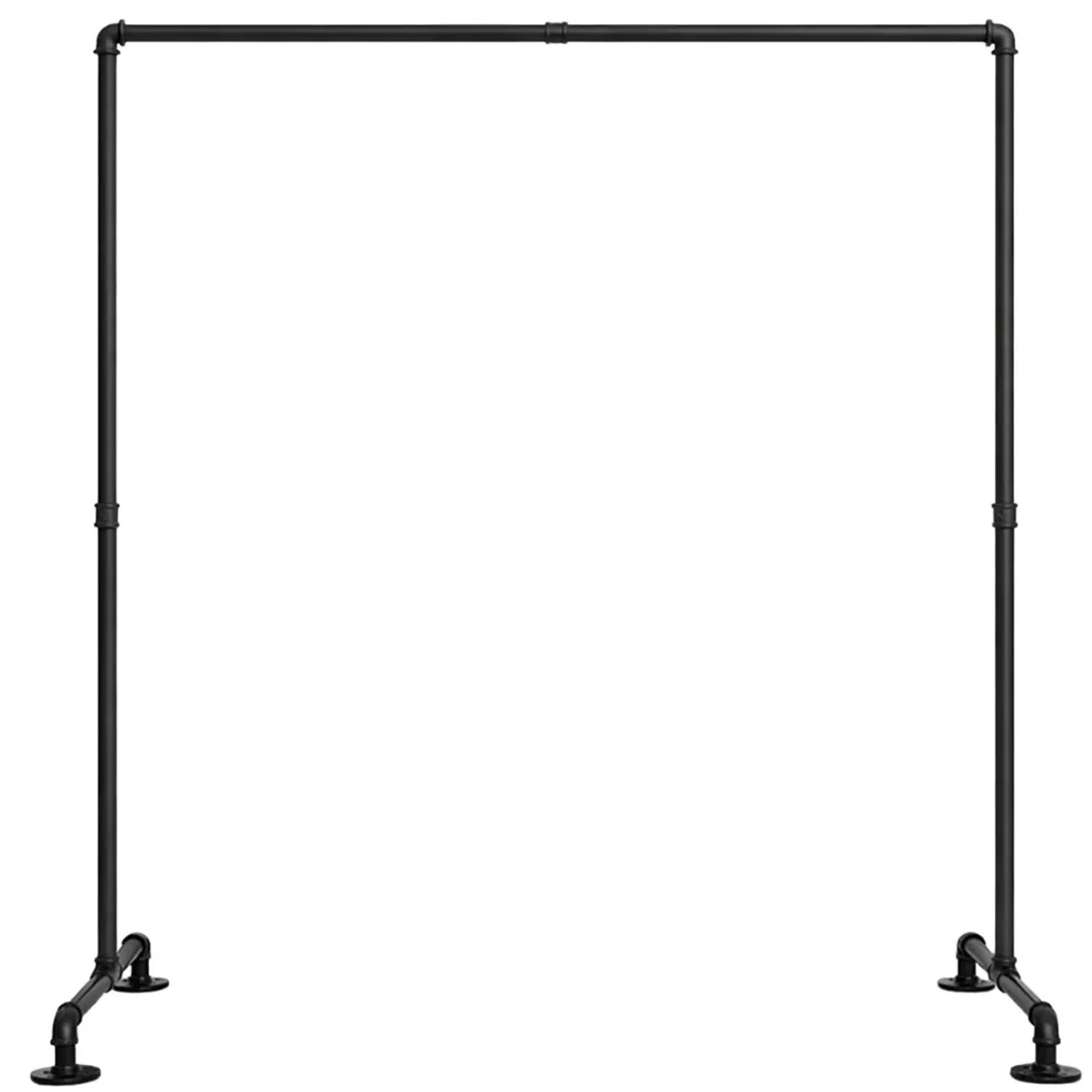 DELUKE Kleiderständer MORITZ 150x55x150cm Metall Schwarz Kleiderstange Jackenständer Klamottenständer