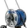 LUX Schlauchwagen-Set mit 20 m Schlauch auf Metalltrommel für die Gartenbewässerung.