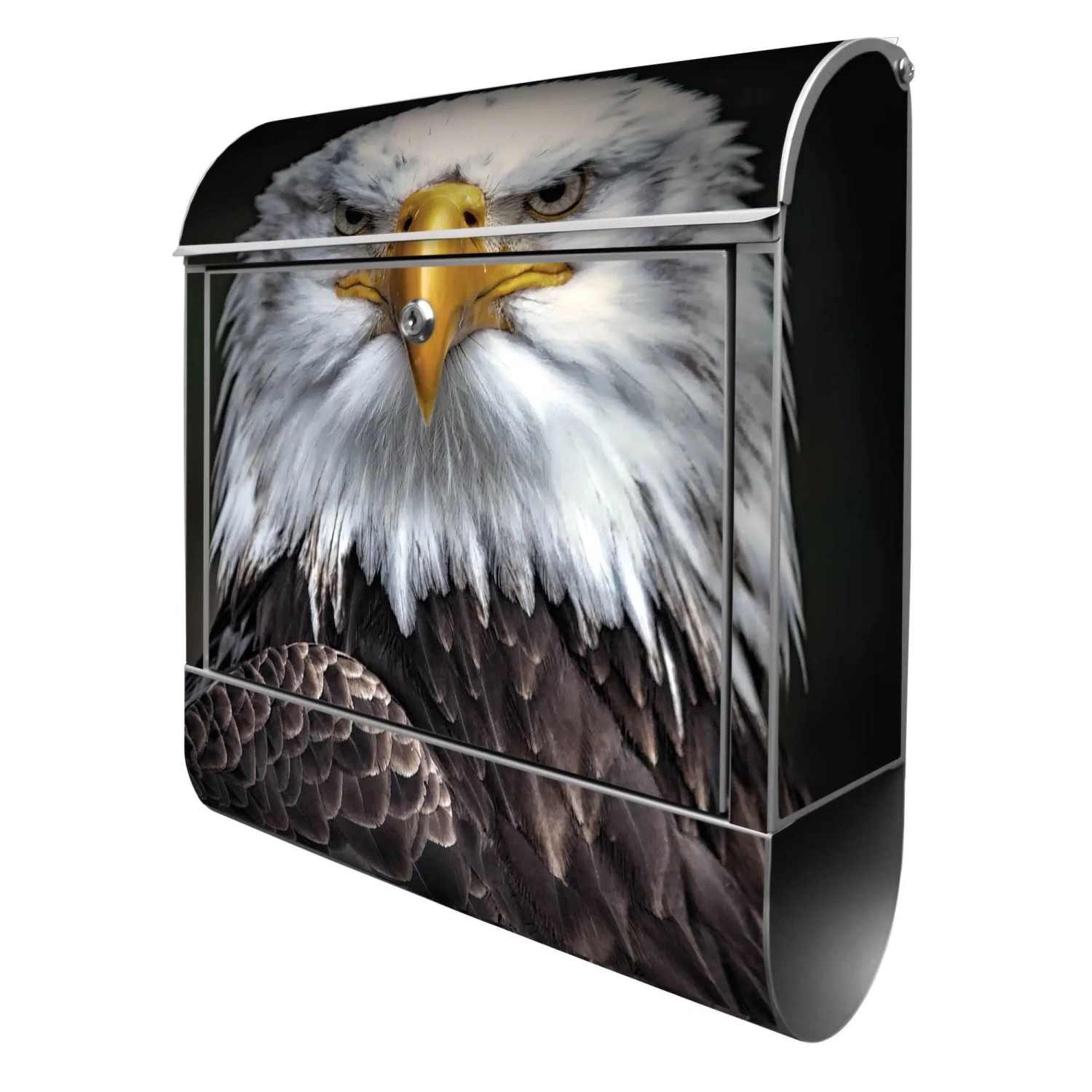 Banjado Design Briefkasten Silber Pulverbeschichtet 39x47x14cm 2 Schlüssel günstig online kaufen