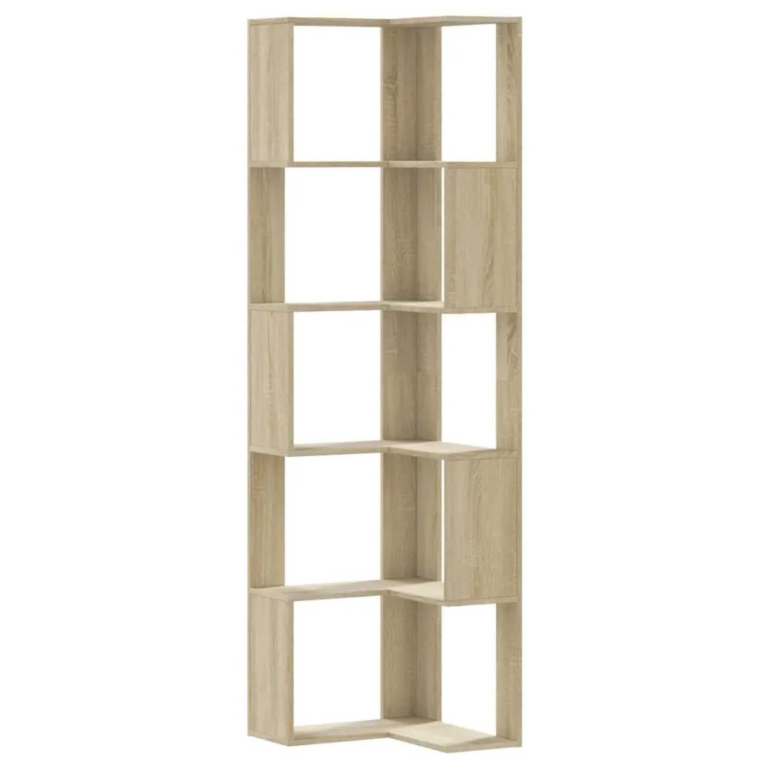vidaXL Eck-Bücherregal 5 Böden Sonoma-Eiche 50x50x179 cm Holzwerkstoff 8525 günstig online kaufen