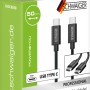 Schwaiger USB-C Kabel, 0,5 m, schwarz, zum Laden und Synchronisieren von Geräten.