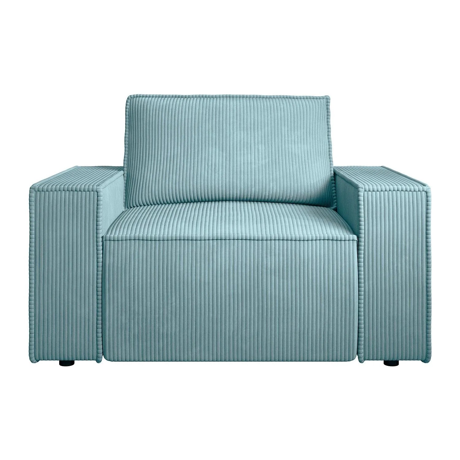 Vente-unique Sessel Mit Gerader Rückenlehne Amelia Türkisblau 120 cm