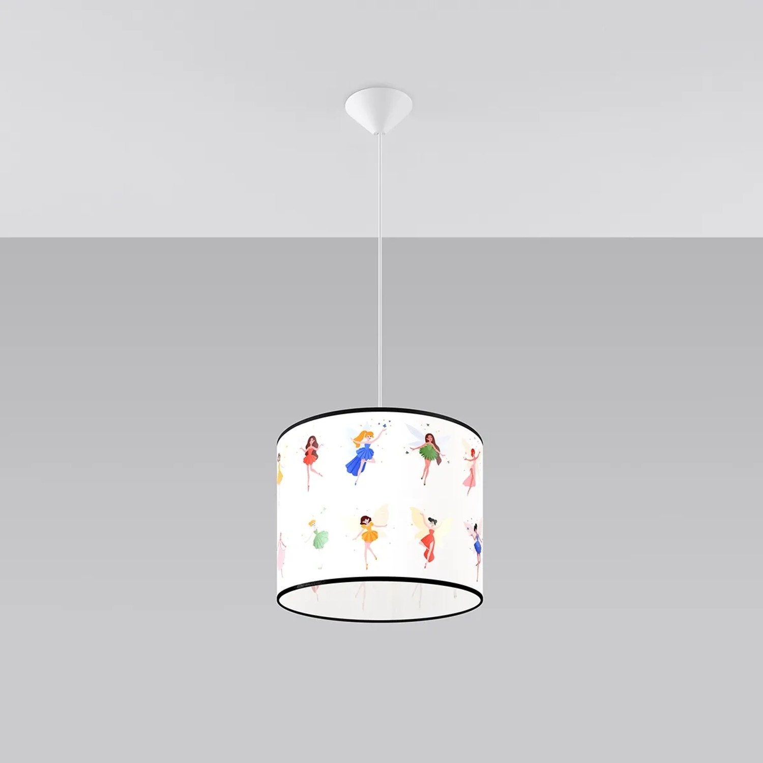 Sollux Lighting Hängeleuchte Fairy 30 mit Feen-Motiv für Kinderzimmer.