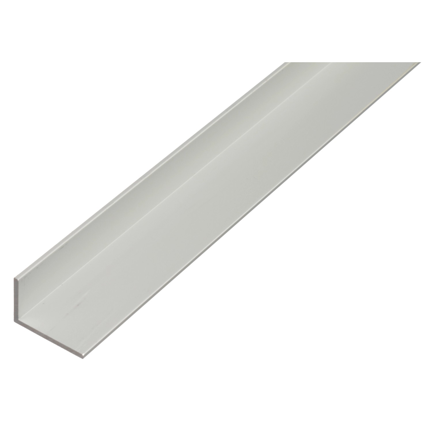 Winkelprofil ungleichschenklig Aluminium 10 mm x 40 mm x 1.000 mm Silber
