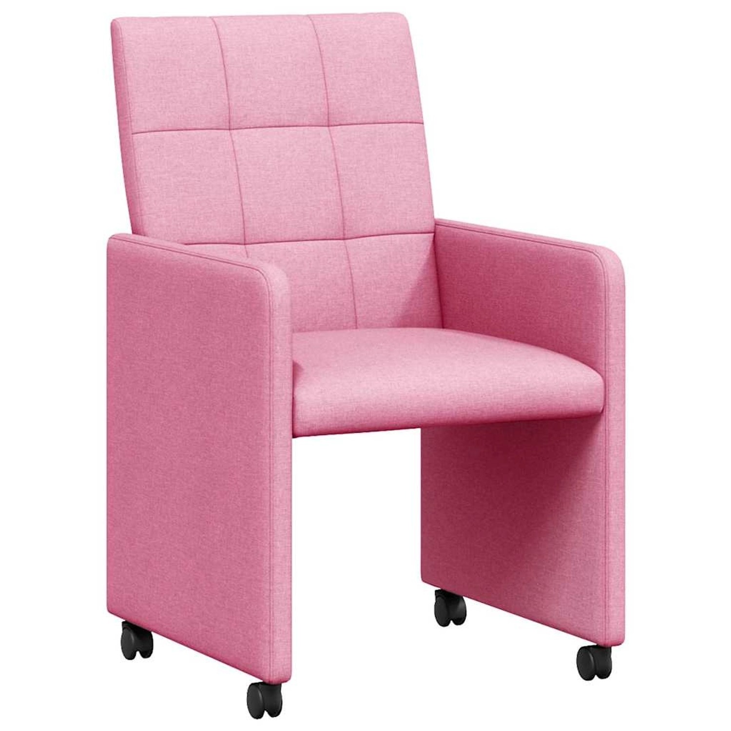 vidaXL Esszimmerstühle mit Rollen 2 Stk Rosa 58 x 65 x 94 cm Stoff 42017838 günstig online kaufen