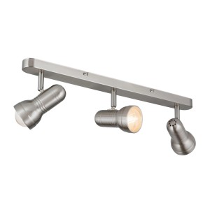 Orion Strahler Wilhelm, 3-flammig, satin-nickel, für flexible Lichtgestaltung im Raum.