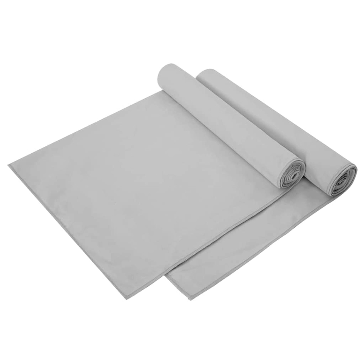 vidaXL Sporthandtücher 2 Stk Grau 140 x 70 cm Polyester und Polyamid 420114 günstig online kaufen