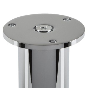 SOTECH Möbelfuß ALPHA, Chrom poliert, 150 mm. Stabiles Möbelbein für Schränke und Sofas, höhenverstellbar.