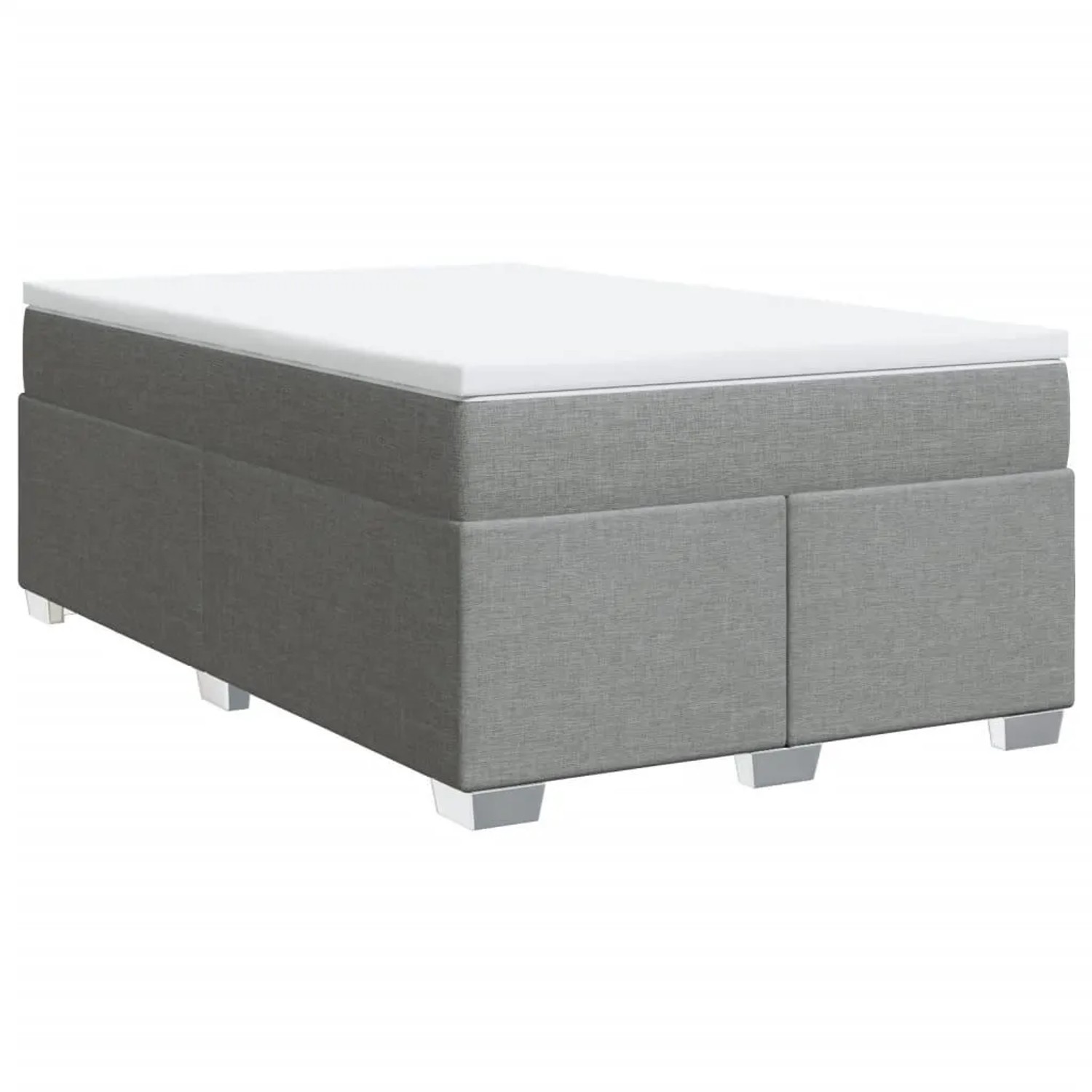 vidaXL Boxspringbett mit Matratze Hellgrau 120x190 cm Stoff 3285116 günstig online kaufen