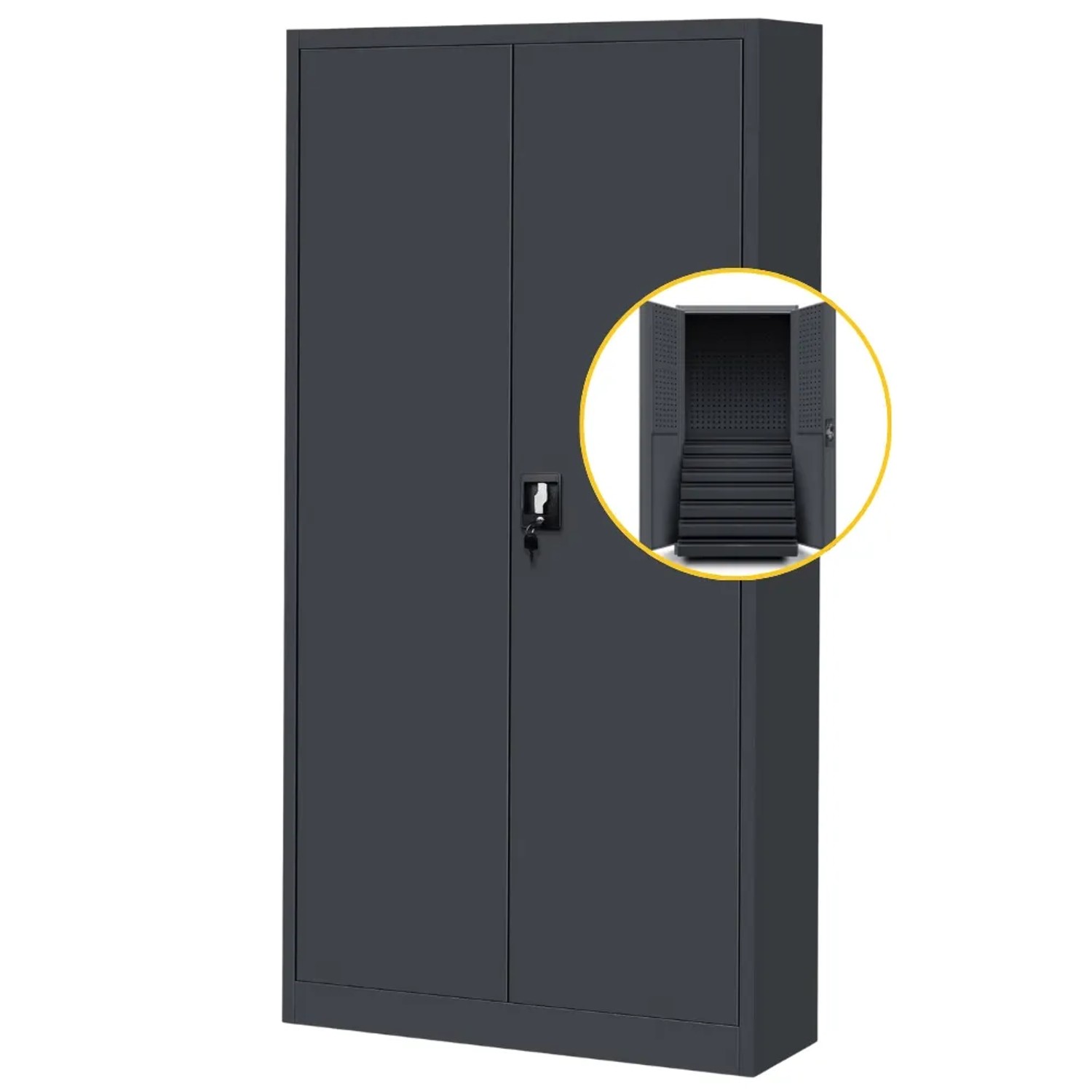 JAN NOWAK Werkzeugschrank mit Schubladen DAREK 185 x 92 x 50 cm Anthrazit