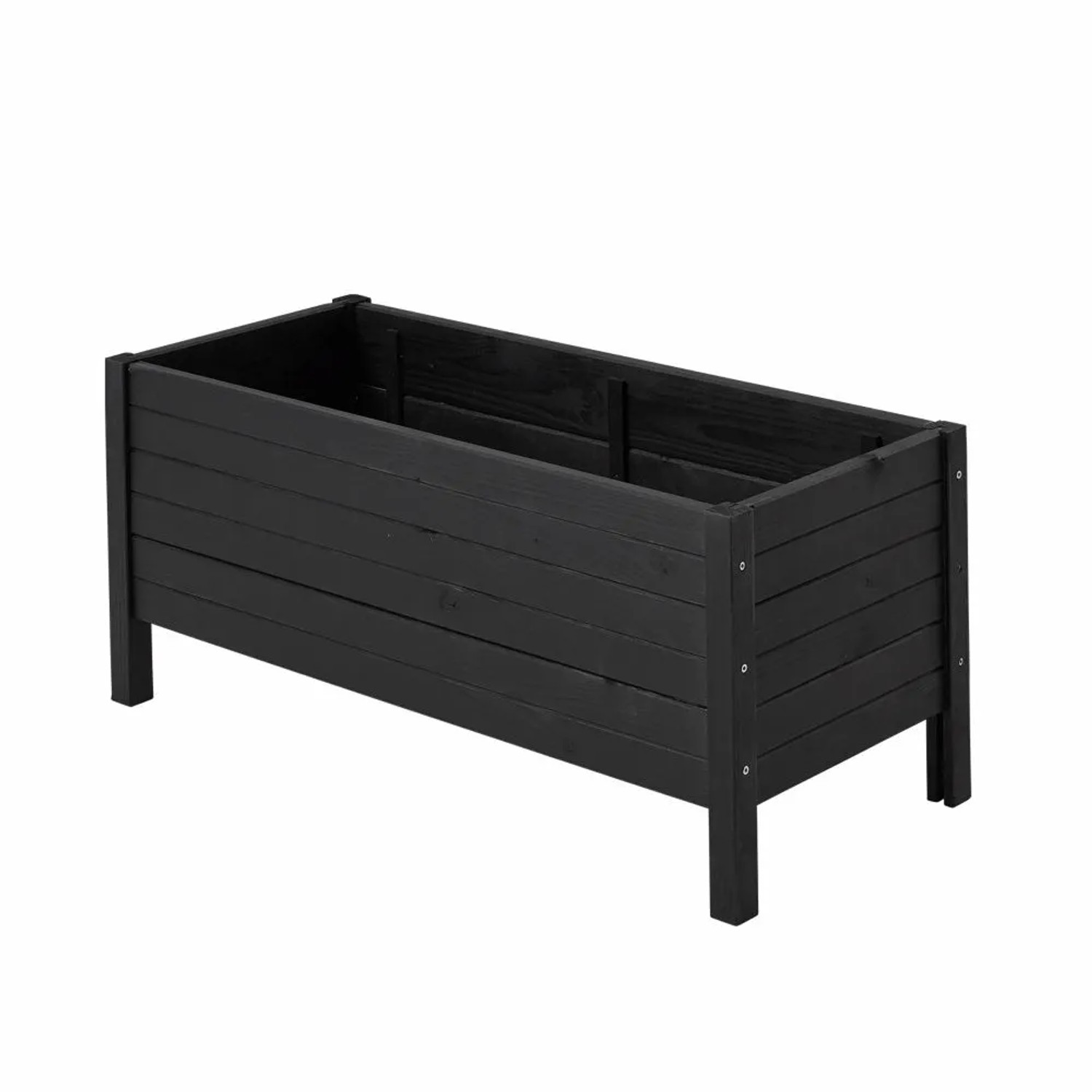 PLUS Pflanzkasten auf Standfuß 88x37x39 cm - Schwarz