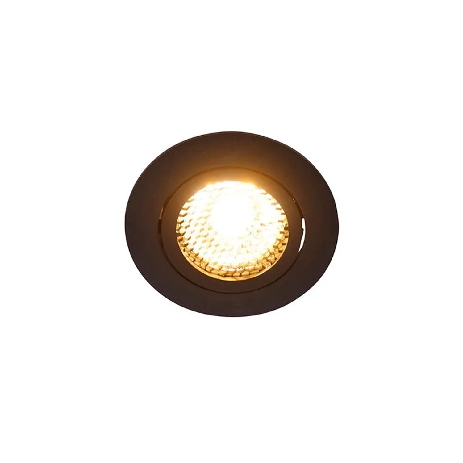 Schwarzer QAZQA Einbaustrahler Ude Honey, verstellbar, für Lampen & Leuchten.