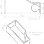 Technische Zeichnung Ottofond Wannenträger Cello 160 cm Typ A, Draufsicht und isometrische Ansicht.