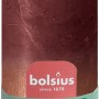 Bolsius Stumpenkerze Rustik Sunset, 130/68 mm, Samtrot-Kupfer. Dekorative Kerze für gemütliche Stunden.