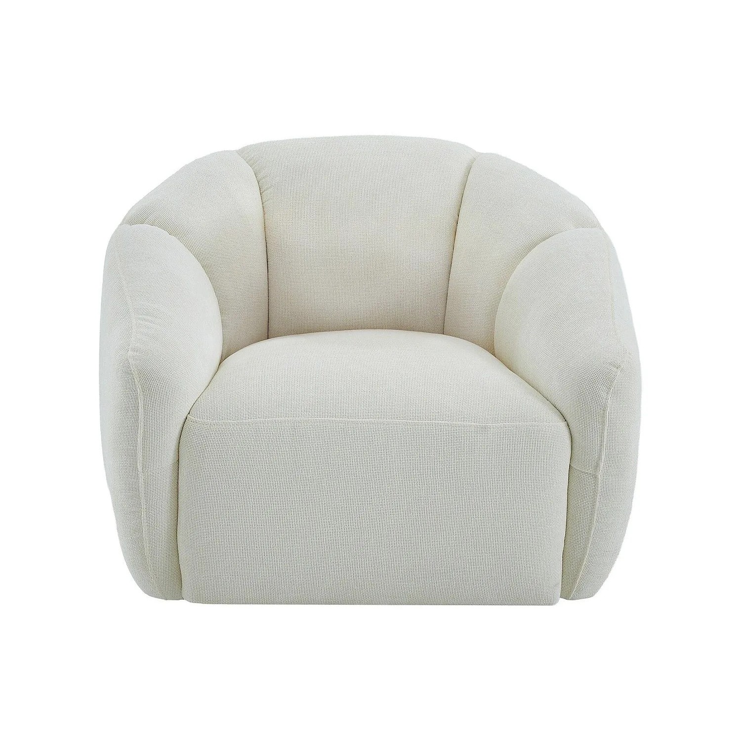 Vente-unique Sessel Mit Gerader Rückenlehne Nafeki Elfenbeinfarben 93 cm