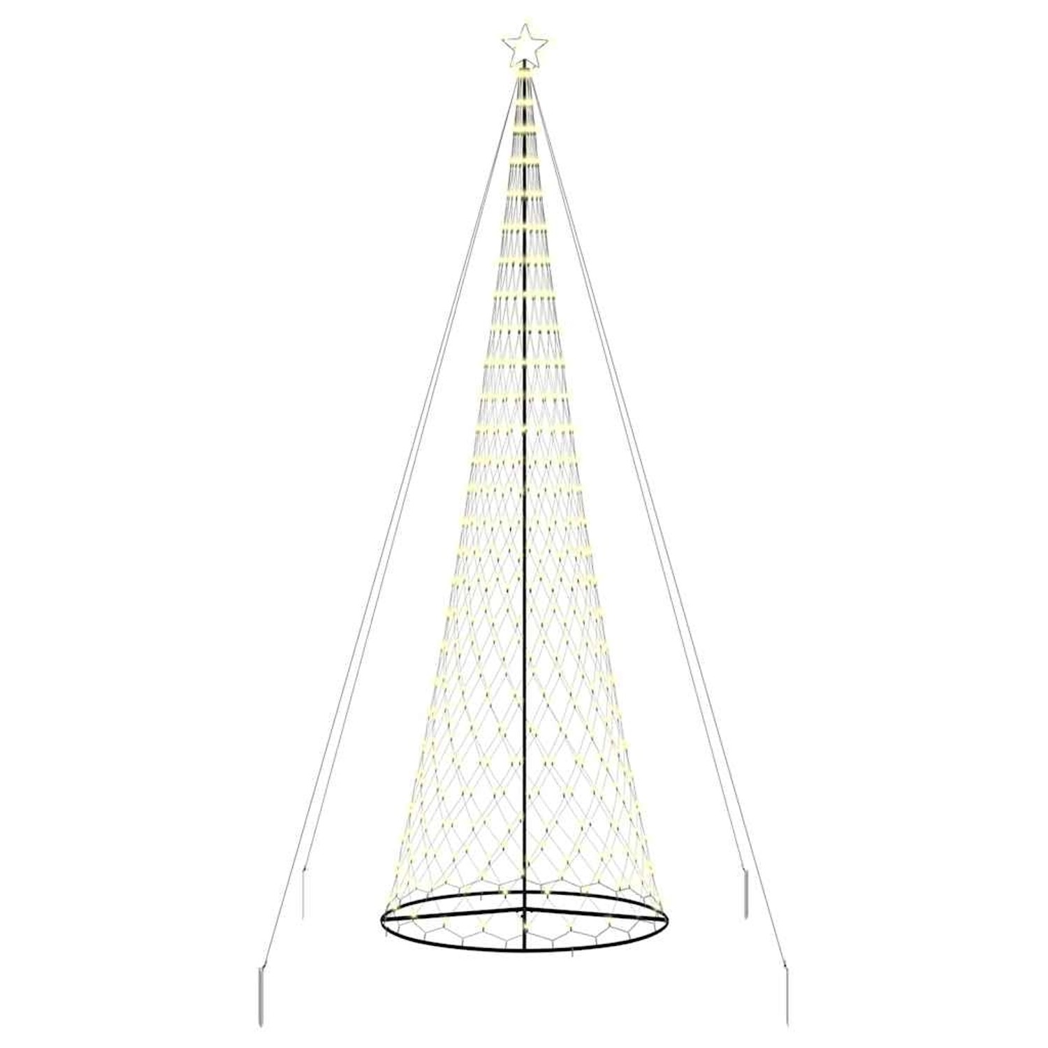 vidaXL LED Weihnachtsbaum Warmweiß 160 x 160 x 500 cm Metall 42018795