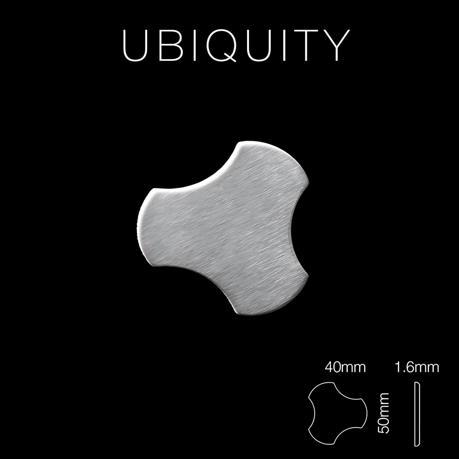 Gebürstete Edelstahl Mosaikfliese Marine Grau, Ubiquity-s-s-mb, Detailansicht.