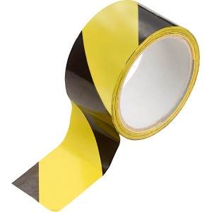 LUX Warnklebeband, schwarz-gelb, 30m Rolle für Baustellenabsicherung und Markierung.