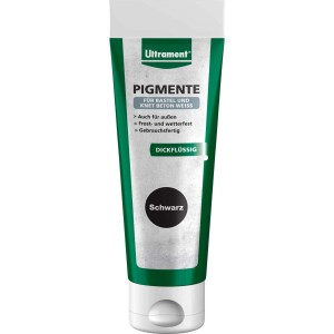 Ultrament Pigmente 100ml Schwarz, flüssige Effektfarbe zum Beton färben für Innen & Außen.