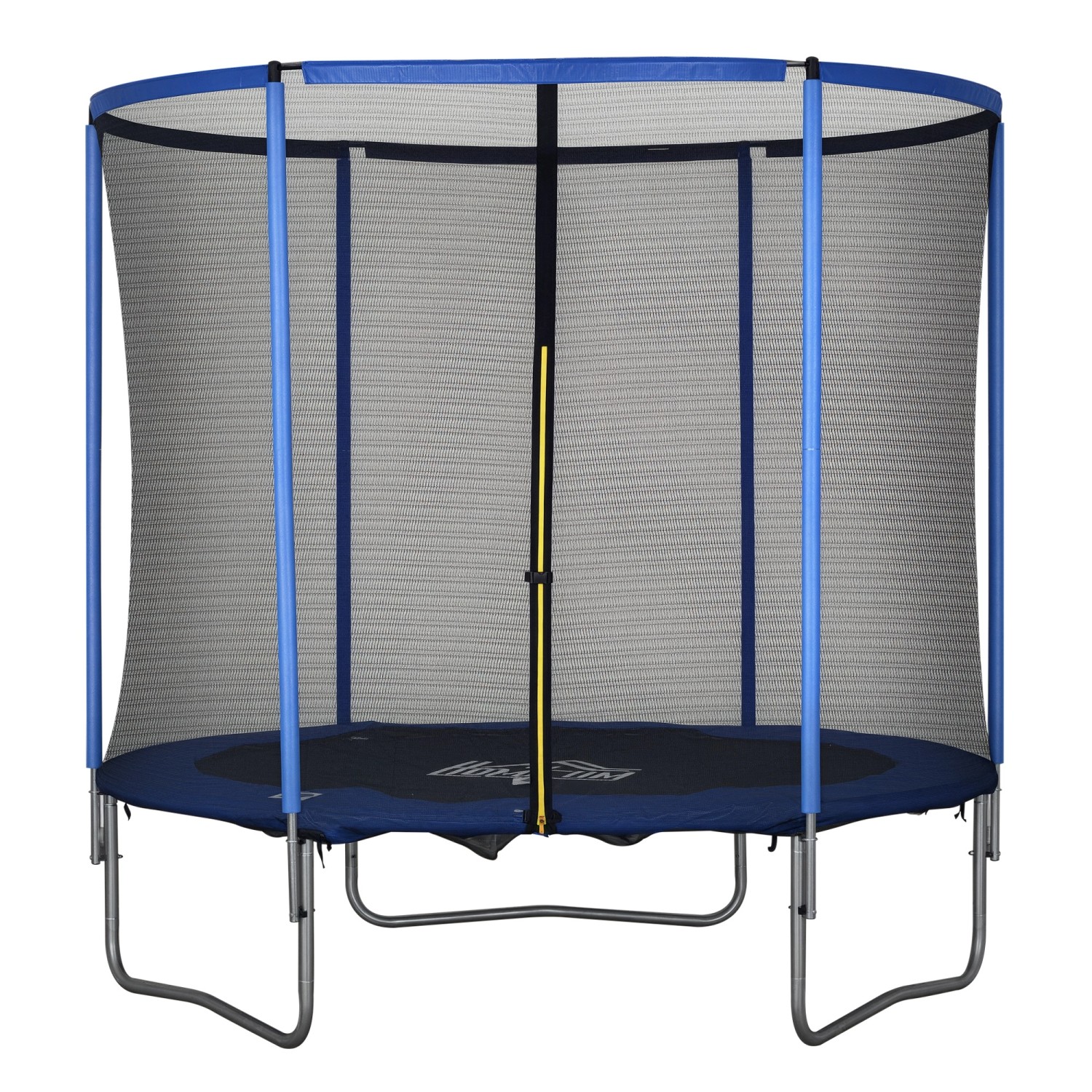 HOMCOM Gartentrampolin Stahl Kunststoff Blau+Schwarz 244 x 240H cm