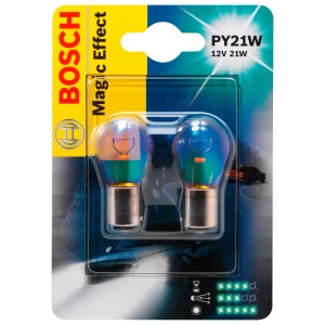Bosch GLL Magic Effect PY21W Blinkerlampe im Doppelpack für Autoelektrik.