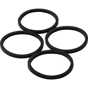 KÖRO Gummi-Quetschringe, 4 Stück, 38x44x3,5 mm, für 40 mm Siphons zur Abdichtung im Innenbereich.