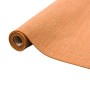 Gerollter, orangefarbener Snapstyle Sisal Teppich, 100x100 cm, klassisches Design.