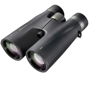 Schwarzes Bresser Primax 8x56 Fernglas für Beobachtungen in Natur und auf Reisen.