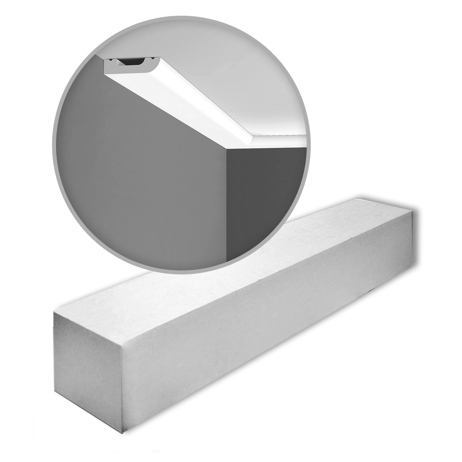 ORAC DECOR SX182-Box AXXENT Sockelleisten 1 Karton Set mit 8 Wandleisten 16 m Weiß