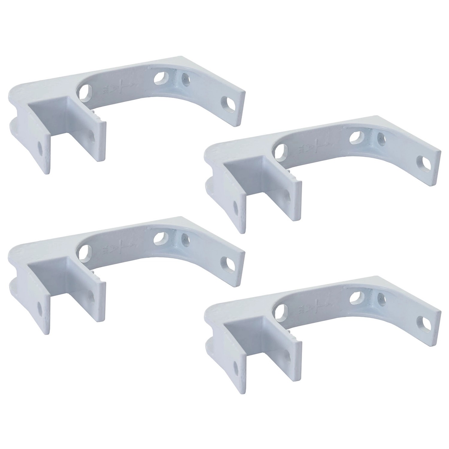 14-tlg. Deckenhalterungen Für Vorhangschienen - Weiße Halter Für Flexible Schienen