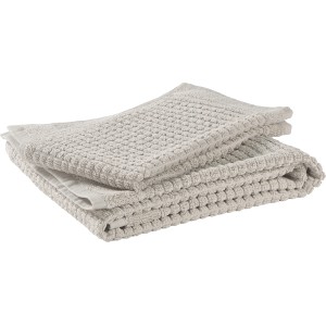 2-teiliges, hellgraues baliv Cosy Cave Gästehandtuch-Set aus Baumwolle, 30x50 cm.
