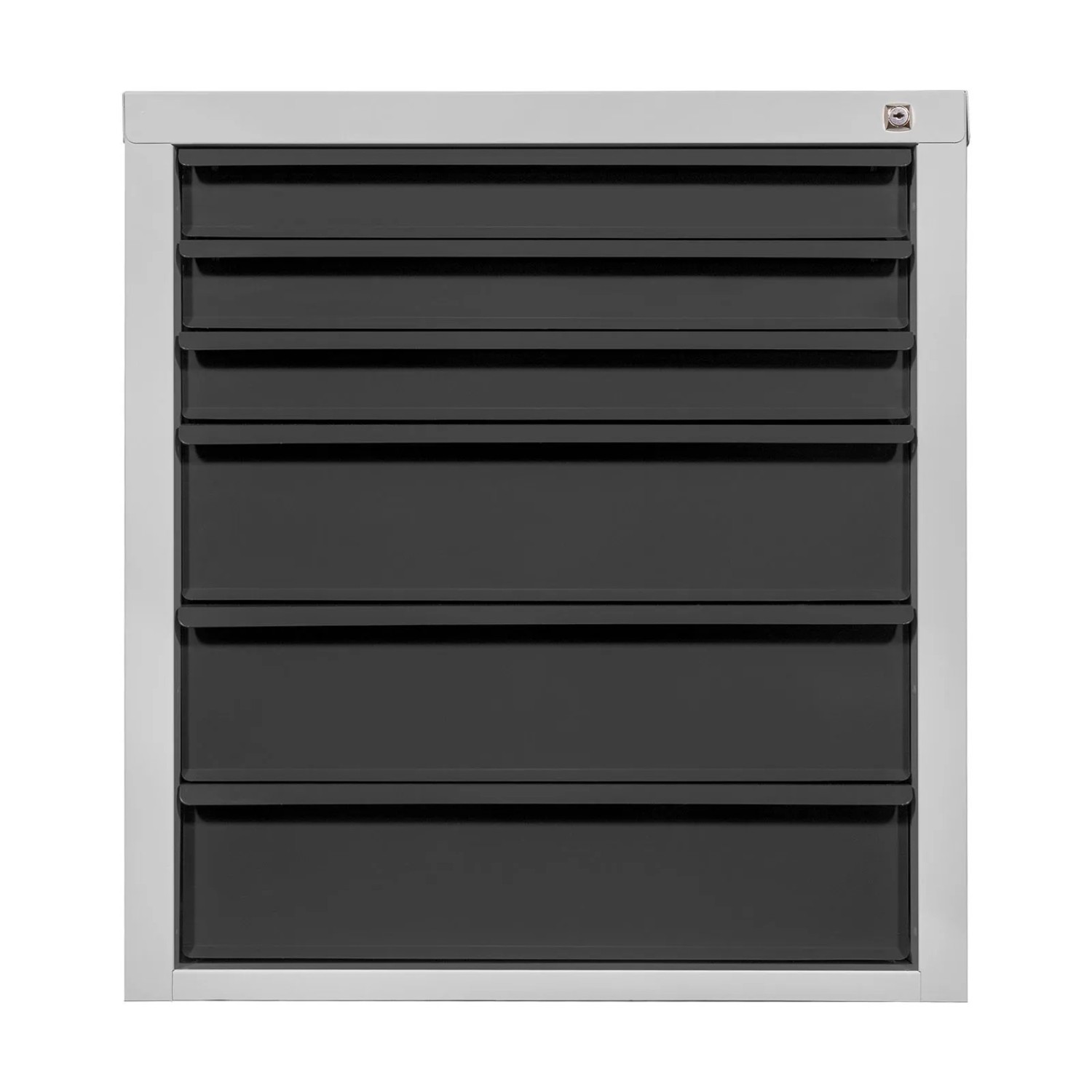 PROREGAL Schubladenschrank Kobra Mit 6 Schubladen HxBxT 75x70x43,5cm Lichtgrau/Anthrazitgrau