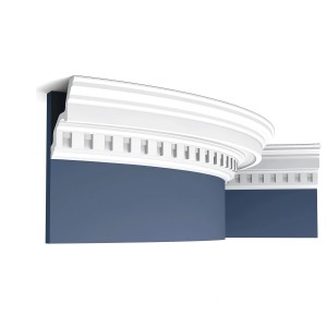 Flexible, weiße ORAC DECOR C211F LUXXUS Eckleiste für Decken, 200 cm lang.
