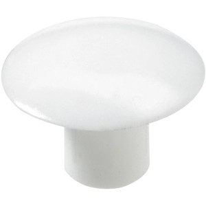 Hettich Abdeckkappe, weiß, aus Kunststoff, zum Eindrücken in 6 mm oder 12 mm Bohrlöcher.